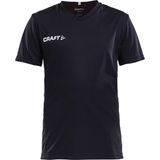Craft Squad Jersey Solid SS Shirt Junior Sportshirt2 - Unisex - zwart wit2 128