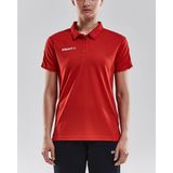 Craft - Progress Polo Pique - Sportpolo - Rood - Wit - 100% Polyester
