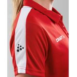 Craft - Progress Polo Pique - Sportpolo - Rood - Wit - 100% Polyester