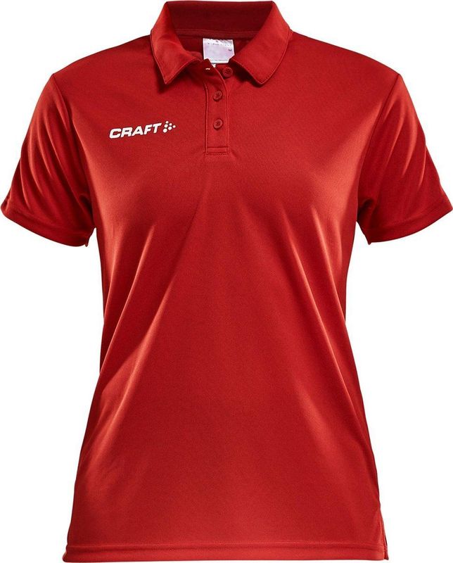 Craft - Progress Polo Pique - Sportpolo - Rood - Wit - 100% Polyester