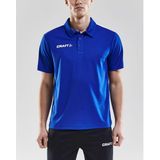 Craft - Progress Polo Pique - Sportpolo - Donkerblauw/Wit - 100% Polyester