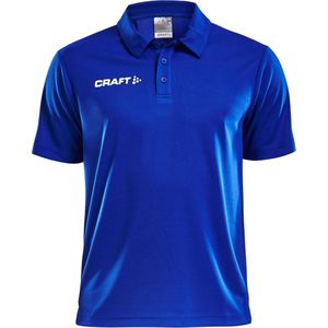 Craft - Progress Polo Pique - Sportpolo - Donkerblauw/Wit - 100% Polyester