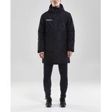 Craft - Parka - Lange Gewatteerde Jas - Duurzaam - Windbescherming - Zwart