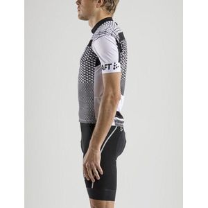 Craft - Route Jersey - Fietsshirt - Wit/Zwart - Polyester