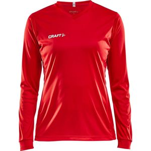 Craft Squad Jersey Solid LS Shirt dames Sportshirt - Vrouwen - rood wit