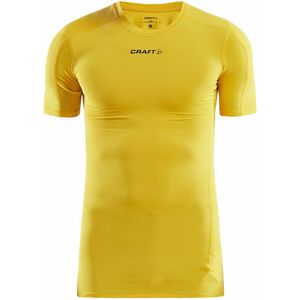 Craft - Pro Control Compression Shirt - Geel - Compressie T-shirt - Materiaal: Geavanceerd Weefsel