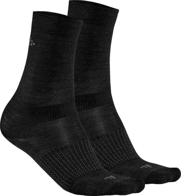 Craft - CORE WOOL LINER SOCK 2-PACK - Sokken - Wol - Zwart