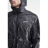 Craft - Lumen Wind Jacket - Zwart/Wit - Super Licht Materiaal - Met Capuchon