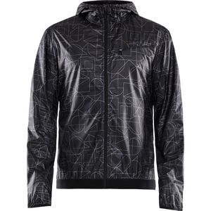 Craft - Lumen Wind Jacket - Zwart/Wit - Super Licht Materiaal - Met Capuchon