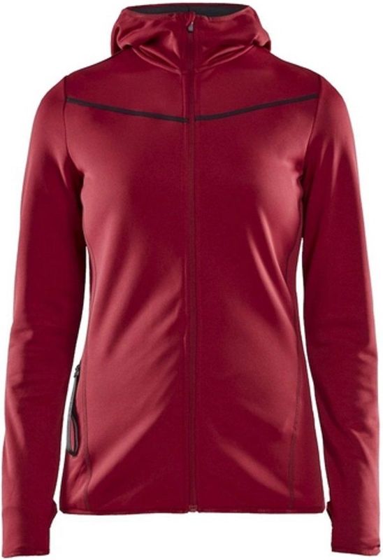 Craft - Eaze Sweat Hood - Vest - Rood - Snug Fit - Ademend