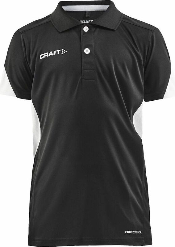 Craft Poloshirt Pro Control Impact Junior Zwart