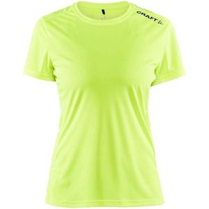 Craft Rush Short Sleeve Tee Dames - sportshirts - geel - Vrouwen