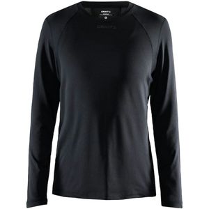 Craft Advanced Essence Trainingsshirt voor dames met lange mouwen, zwart.