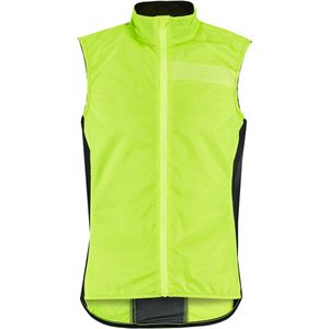 Craft - Essence Light Wind - Fietsvest - Geel - Mouwloos - Ademend - Waterafstotend - Winddicht