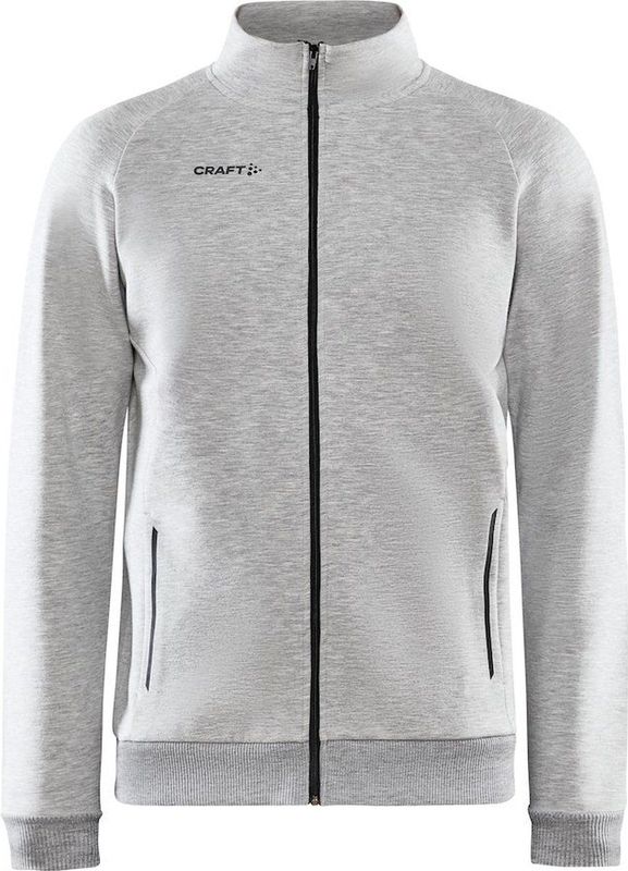 Craft - Core Soul Full Zip Jkt - Vest - Grey Melange - Katoen/Polyester/Elastaan