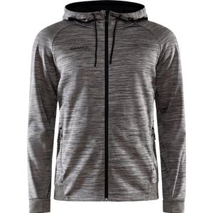 Craft - Adv Unify Fz Hood - Hoodie - Dark Grey Melange - Recycled Polyester