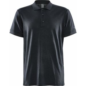 Craft - Core Blend - Polo - Asphalt - 76% Katoen, 19% Polyester, 5% Elastaan