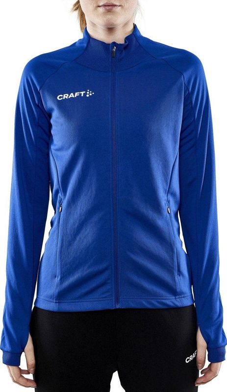 Craft Evolve Full Zip Jacket Dames - Hardloopjack met Duimgaten en Zakken