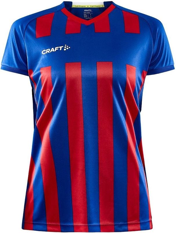 Craft Progress 2 0 Stripe Jersey 176 - Club Cobolt Bright Red