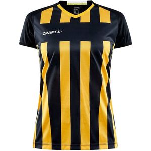 Craft Progress 2 0 Stripe Shirt Korte Mouw Dames - Geel Zwart