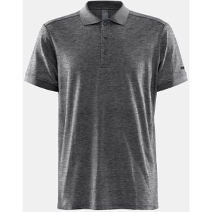 Craft - Core Blend - Poloshirt - Donkergrijs Melange - Katoen/Polyester/Elastaan