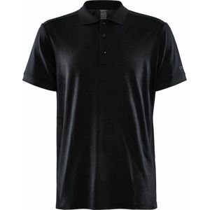 Craft - Core Blend - Poloshirt - Black - Katoen, Polyester, Elastaan