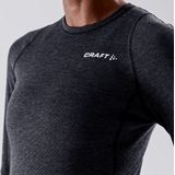 Ondershirt Craft Men Core Wool Merino LS Tee Black Melange-XS