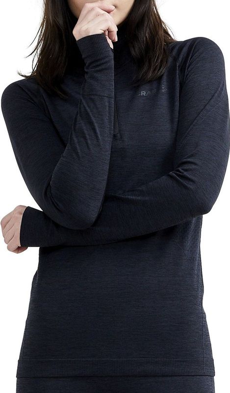 Craft Core Dry Active Comfort Half-Zip Longsleeve Damen in schwarz, Größe: XL