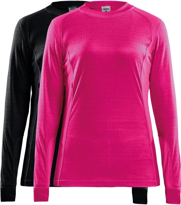 Craft 2-Pack Core Thermoshirt Lange mouw Dames - Ronde hals Zwart
