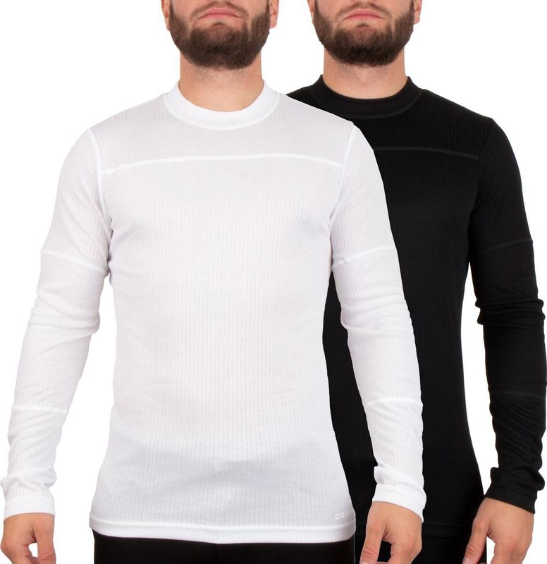 Craft - Core 2-pack Baselayer - Thermoshirt - Zwart/Wit - Heren - S