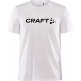 Craft - Community Logo Tee - T-Shirt - Wit Melange - Polyester/Viscose/Katoen