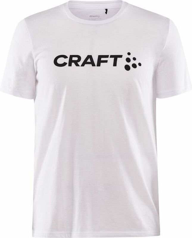 Craft - Community Logo Tee - T-Shirt - Wit Melange - Polyester/Viscose/Katoen