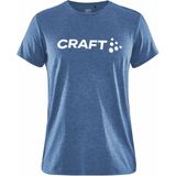 Craft - Community Logo Tee - T-Shirt - Cobolt Melange - Polyester Viscose Katoen