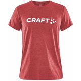 Craft - Community T-Shirt - Bright Red Melange - Polyester-Viscose-Katoen