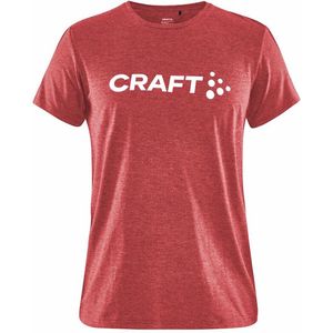 Craft - Community T-Shirt - Bright Red Melange - Polyester-Viscose-Katoen