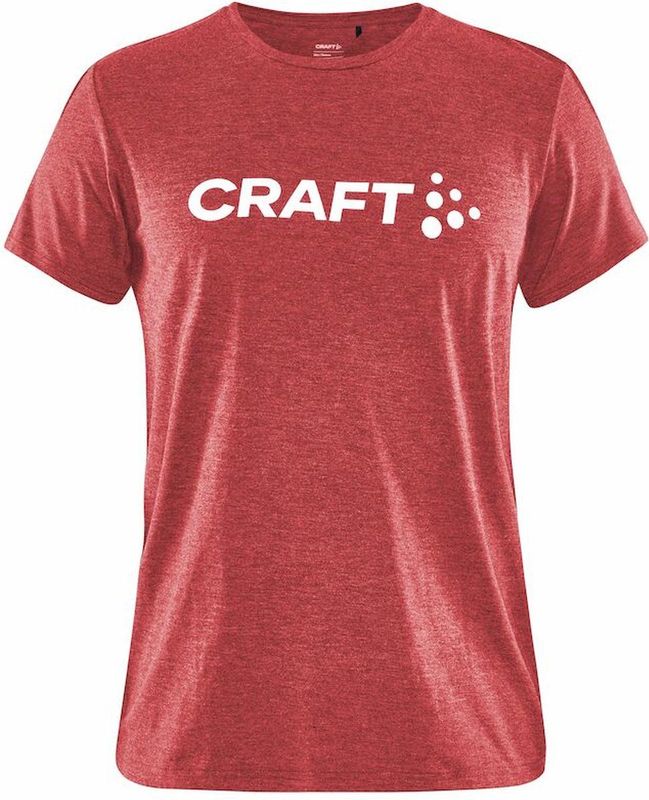 Craft - Community T-Shirt - Bright Red Melange - Polyester-Viscose-Katoen