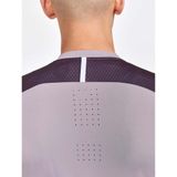 craft pro aero short mouw jersey grijs zwart