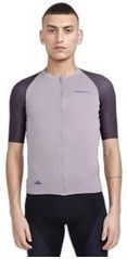 craft pro aero short mouw jersey grijs zwart