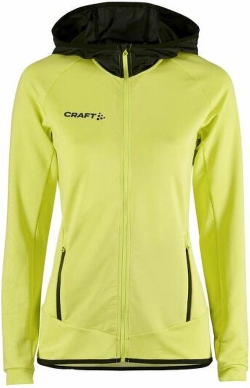 Craft Extend Jas Met Kap Dames - Fluogeel | Maat: L