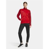 Craft - Squad 2.0 Full Zip - Trainingsjack - Bright Red - Materiaal