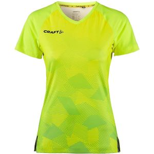 Craft Premier Fade Shirt Korte Mouw Dames - Fluogeel