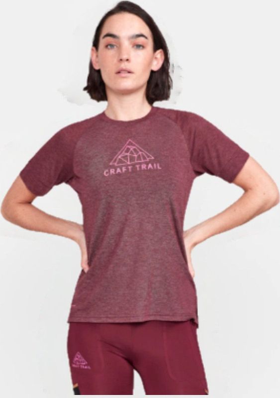 Craft Adv Wool Trail Hardloopshirt dames paars