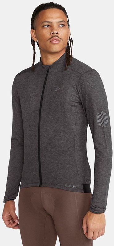 Core - Bike Essence Wool - Fietstrui - Zwart - Merinowol en Gerecycled Polyester