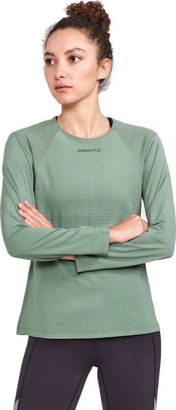 Craft - Adv Essence LS Tee - T-shirt - Thyme - Gerecycled Polyester