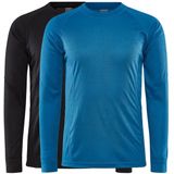 Craft 2-Pack Core - Thermoshirt lange mouw Heren - Ronde hals - Groen