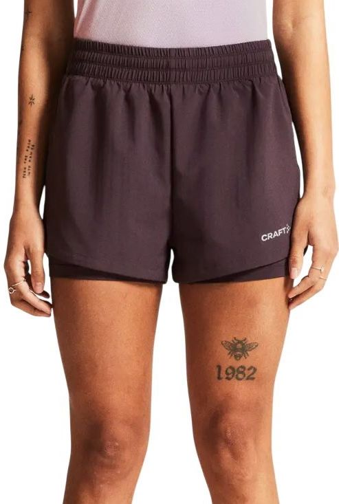 Craft Adv Essence 2-in-1 Shorts 2, Dk Pruim, S