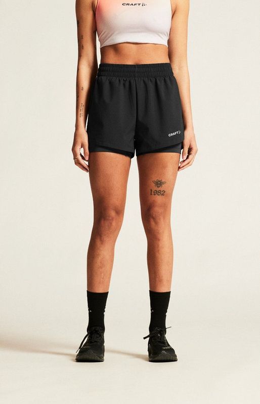 Craft Shorts - Dames 2-in-1 Adv Essence - Zwart
