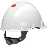 3M Peltor G3001NUV-VI Veiligheidshelm met draaiknop - Wit - Plastic sweatband - di-electrisch (440V)