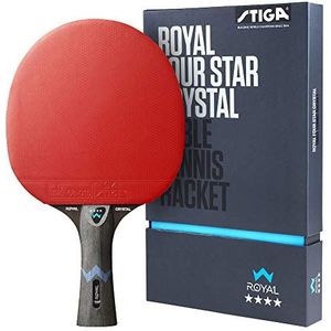STIGA Royal Crystal tafeltennisbatje, hogesnelheidsracket met ITTF-gecertificeerde STAR 4-coating, 2,0 mm spons en Crystal Technology, perfect voor snelle en nauwkeurige ping pong-games