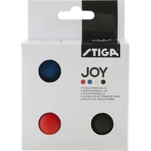 Stiga - 4 kleuren Joy De Ping Pong tafeltennisballen